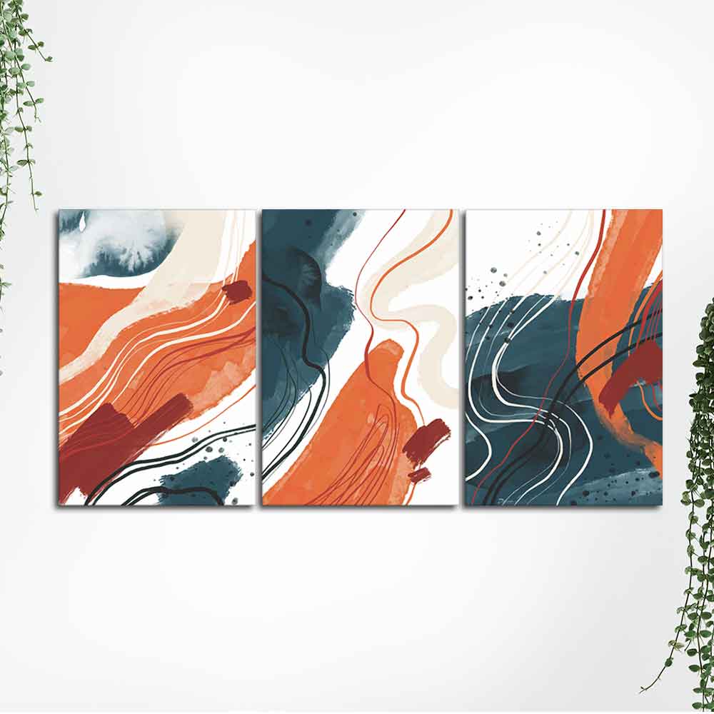 Abstract Art Texture 3 Pieces Wall Painting