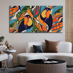 Abstract Art Toucans Wall Painting