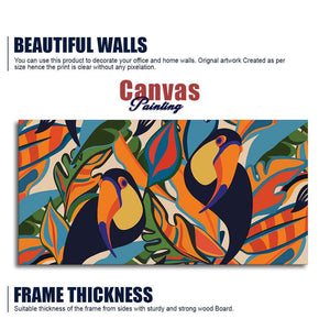 Abstract Art Toucans Wall Painting