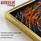 Abstract Background Geometric Art Pattern Acrylic Floating Wall Painting Set Of 2