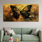 Abstract Black Butterfly Canvas Wall Painting for Home & Office
