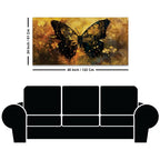 Abstract Black Butterfly Canvas Wall Painting for Home & Office
