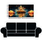Abstract Buddha Wall Painting – Meditation Room Decor