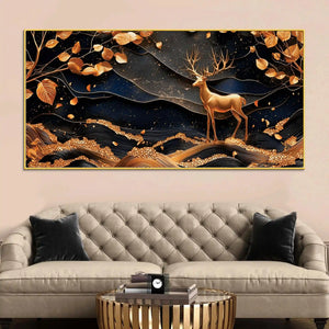 abstract-canvas-wall-art-deer-painting
