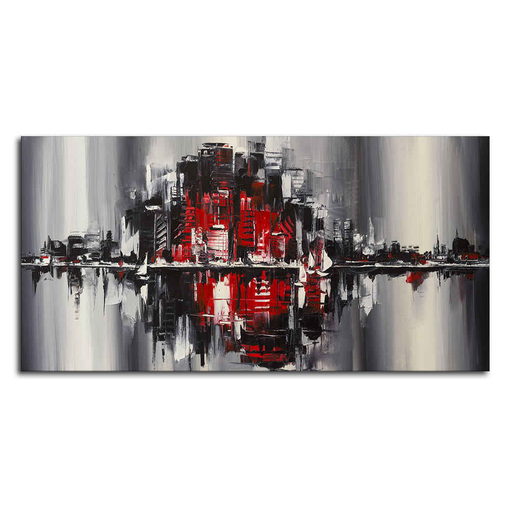 Abstract City Skyline Premium Wall Painting