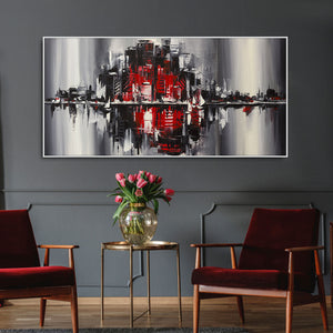 Abstract City Skyline Premium Wall Painting