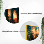 Abstract Cityscape Canvas Wall Art Painting for Living Room