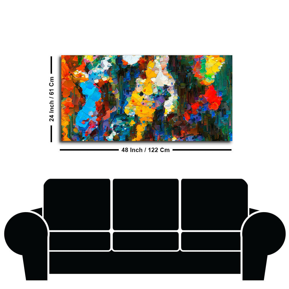 Abstract Colorful Acrylic Texture Canvas Wall Painting