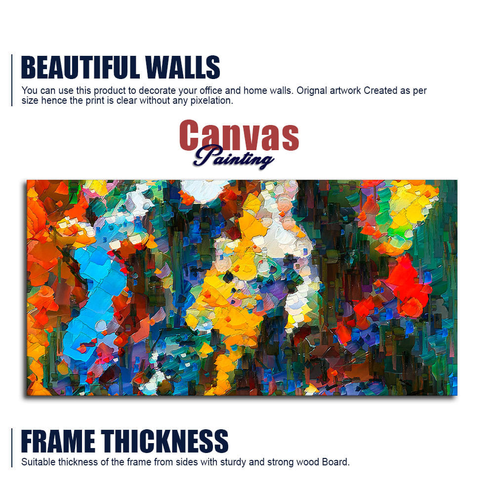 Abstract Colorful Acrylic Texture Canvas Wall Painting