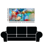 Abstract Colorful Bird and Spring Flower Canvas Wall Painting