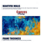 Abstract Colorful Blue Textured Design Art Canvas Wall Painting