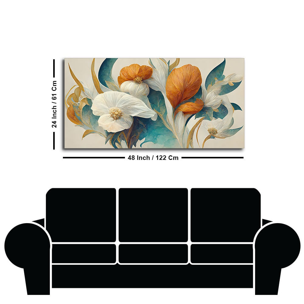 flower painting wall design