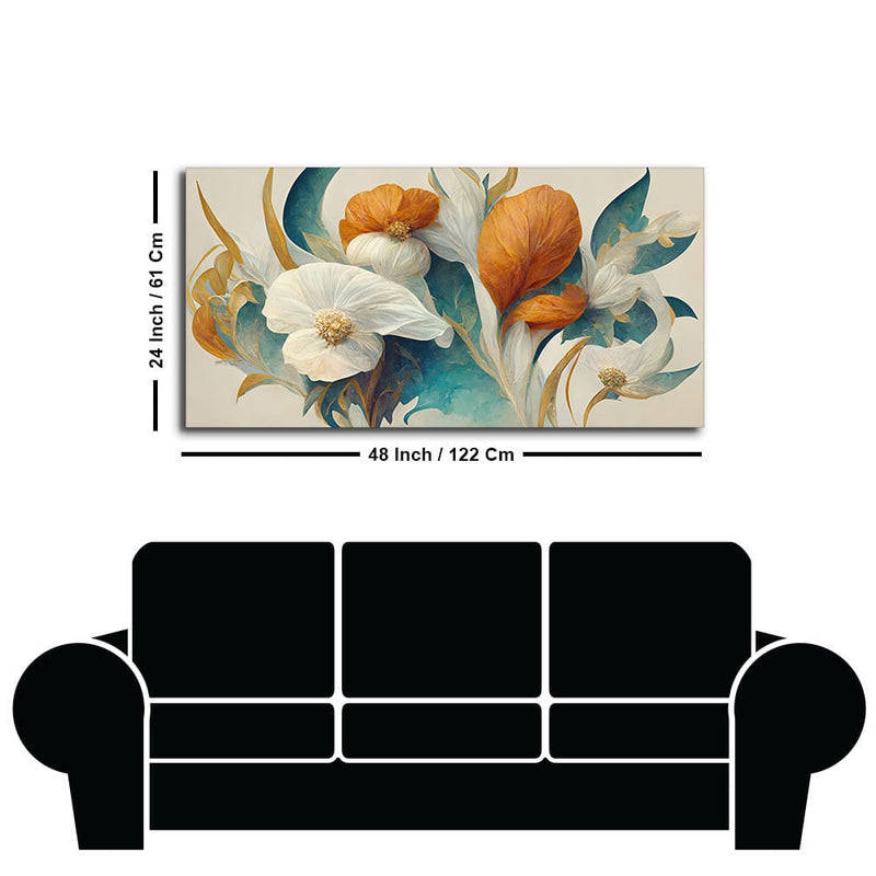 flower painting wall design