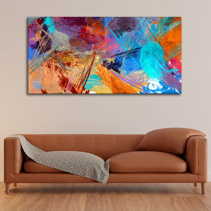 Abstract Colorful Textured Art Premium Canvas Wall Painting