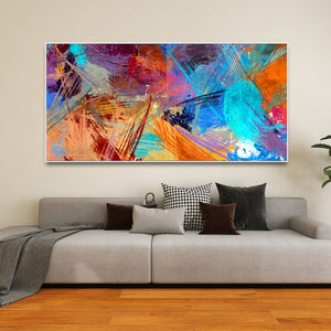 Abstract Colorful Textured Art Premium Canvas Wall Painting