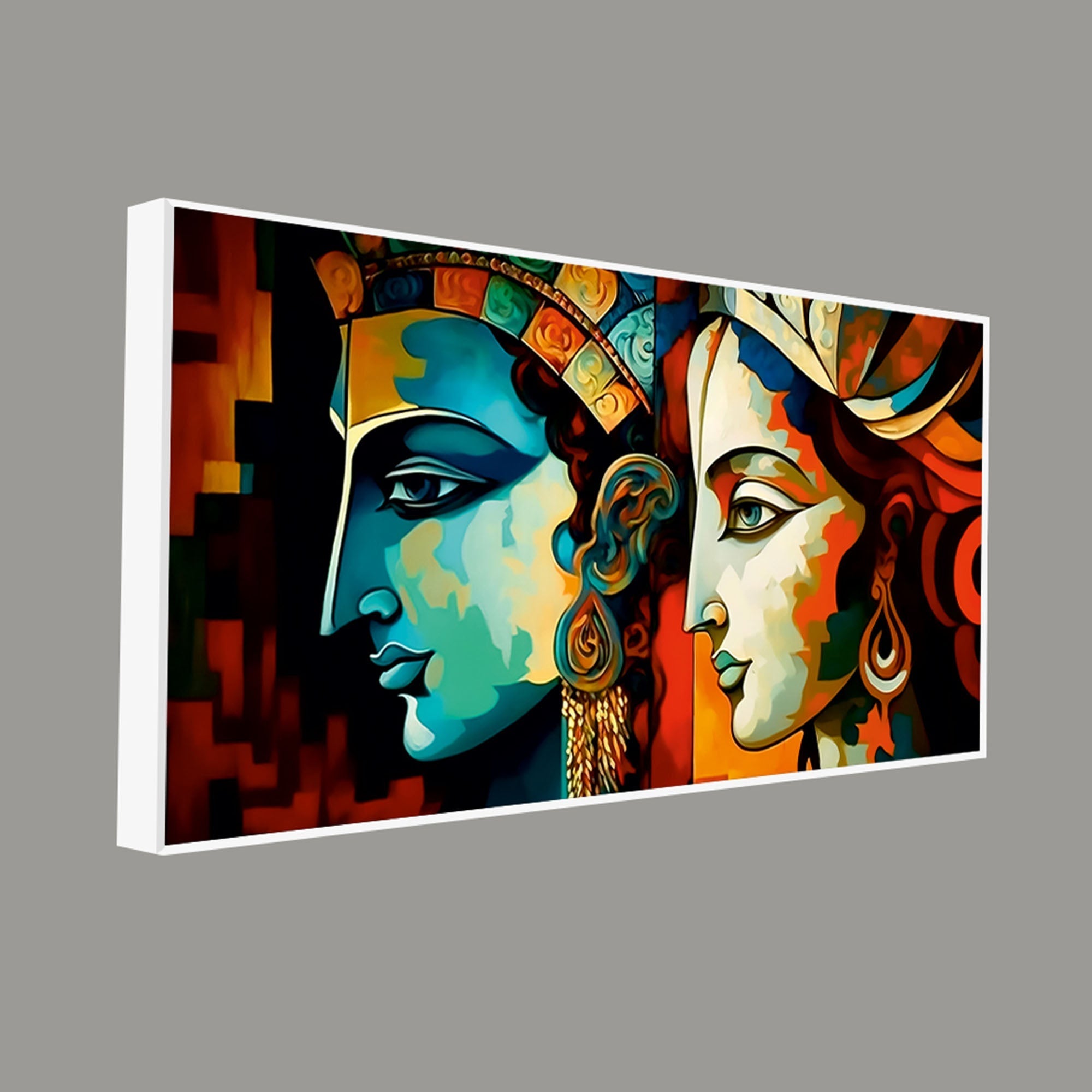 Abstract Colorful Textured Canvas Wall Painting