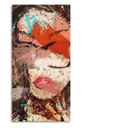 Abstract Colorful Women Textured Art Canvas Wall Painting