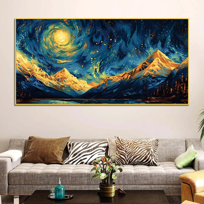 abstract-cosmic-sky-mountain-canvas-painting-for-home-decor
