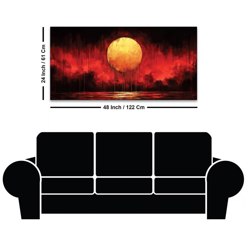 Abstract Dark Aesthetic Canvas Wall Art Painting for Interior Décor