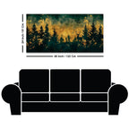 Abstract Dark Forest Canvas Painting for Living Room Décor