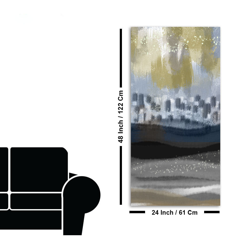 Abstract Dark Gray Splash Background Canvas Wall Painting