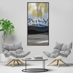 Abstract Dark Gray Splash Background Canvas Wall Painting