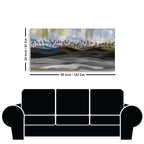 Abstract Dark Gray Splash Background Premium Canvas Wall Painting