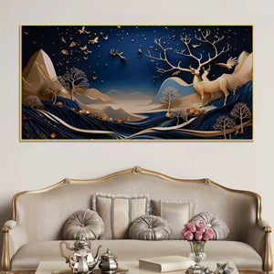abstract-deer-canvas-painting-for-modern-home
