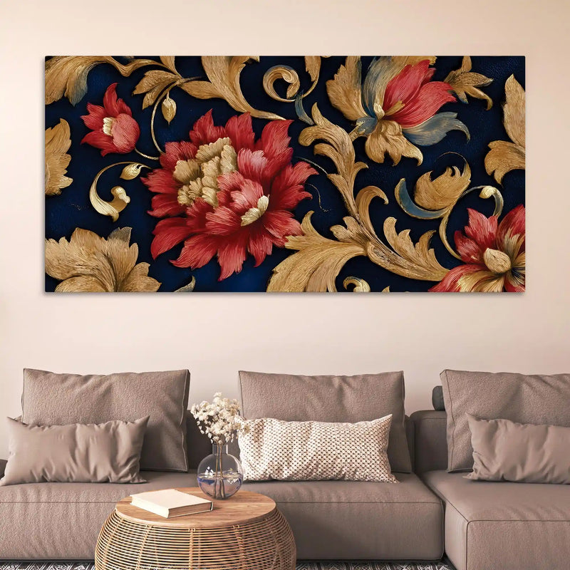 Abstract Floral Canvas Painting for Home & Office Decor