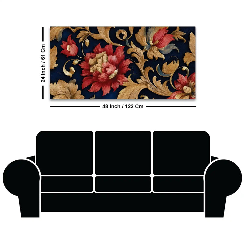 Abstract Floral Canvas Painting for Home & Office Decor