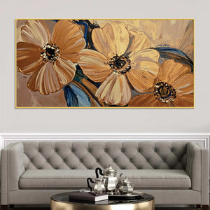 Abstract Floral Canvas Wall Painting for Living Room Décor