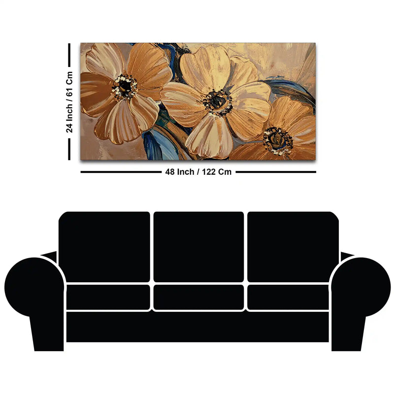 Abstract Floral Canvas Wall Painting for Living Room Décor