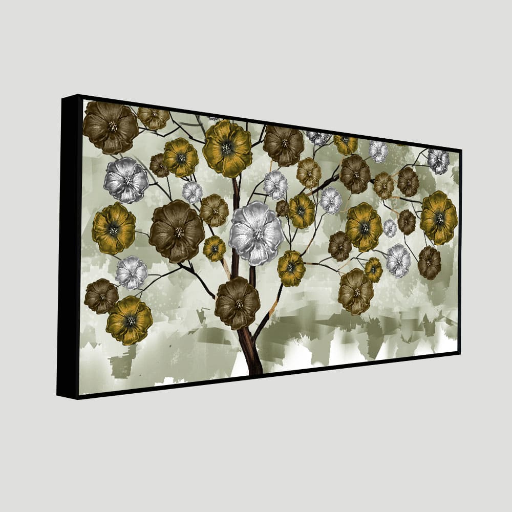 Abstract Flowers Designer Art Premium Canvas Wall Painting