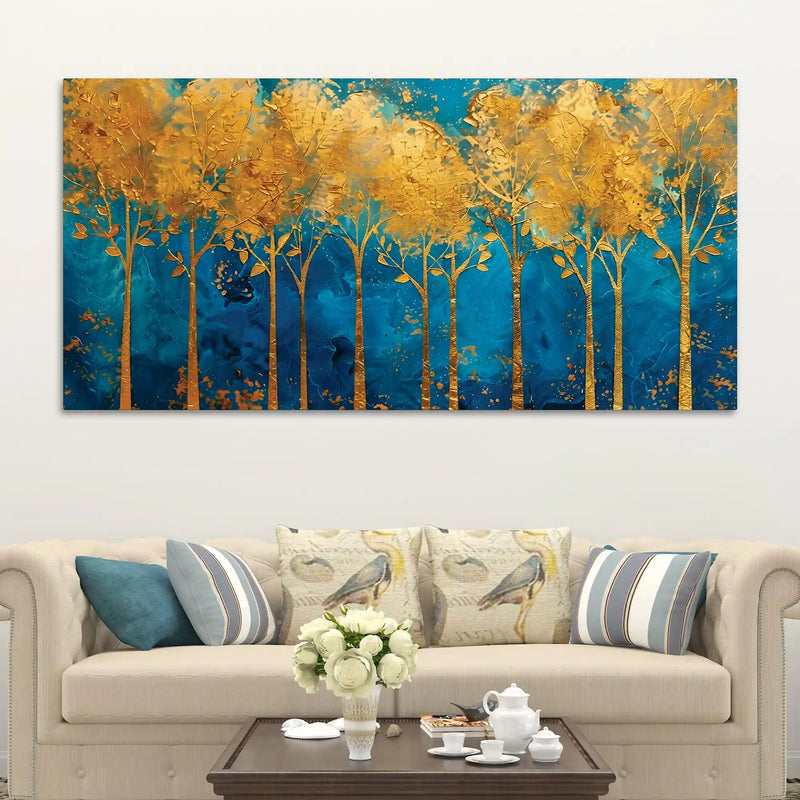 Abstract Forest Canvas Wall Art Nature Painting