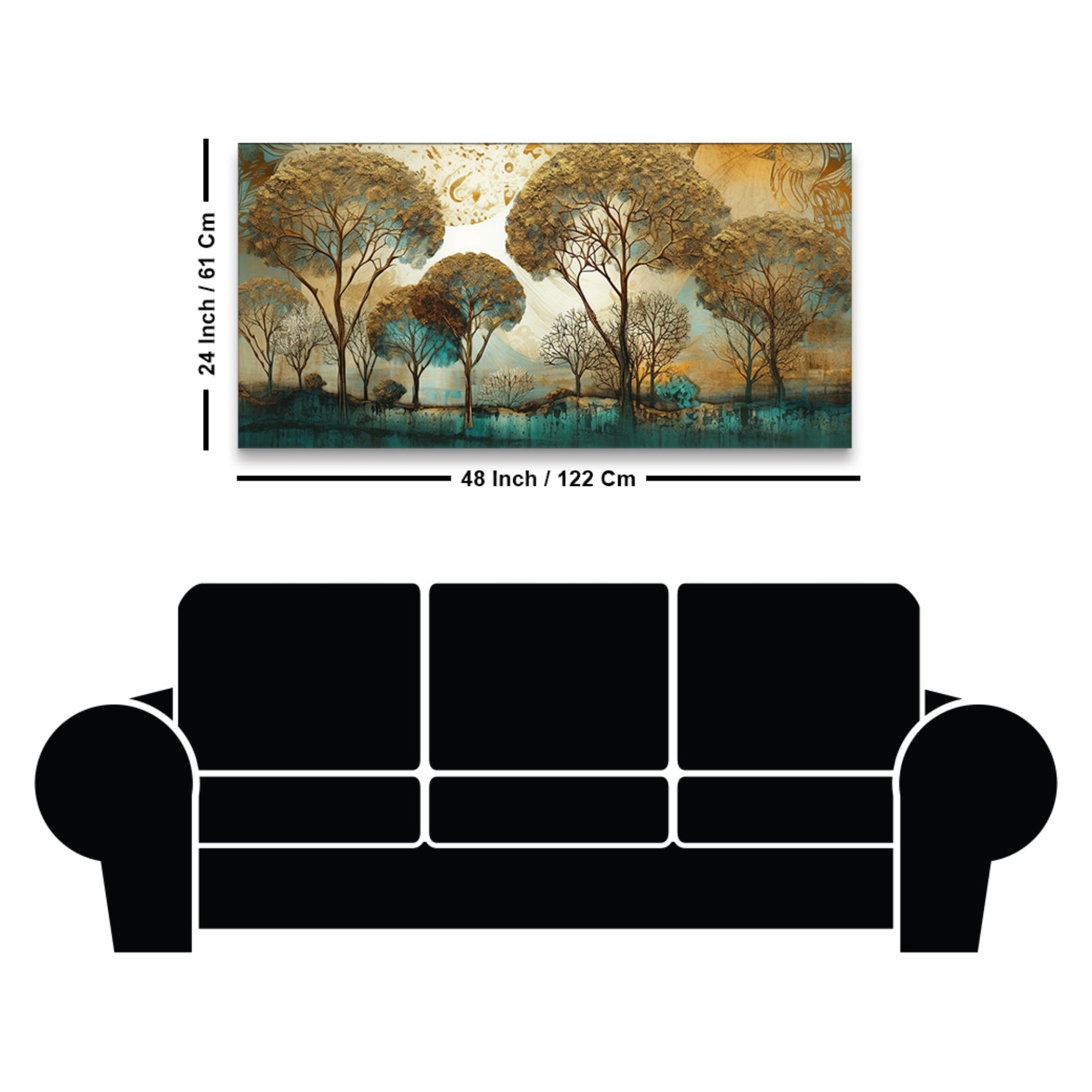 Abstract Forest Tree Artistic Art Canvas Wall Painting