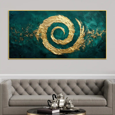 abstract-gold-spiral-canvas-painting-for-home
