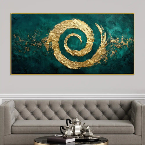 abstract-gold-spiral-canvas-painting-for-home