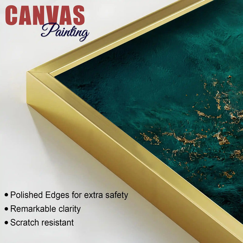 Abstract Gold Spiral Canvas Painting for Home