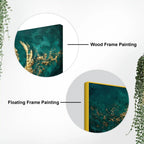 Abstract Gold Spiral Canvas Painting for Home