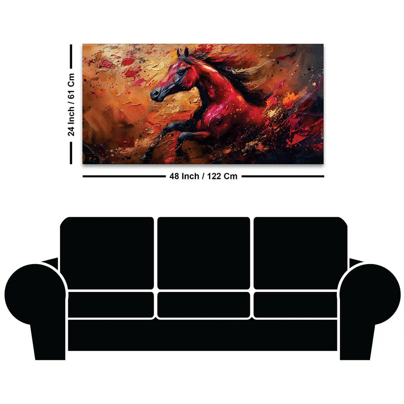 Abstract Home Décor Horse Canvas Wall Painting