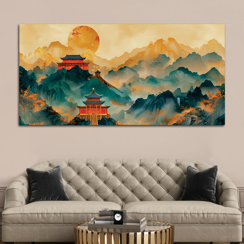 Abstract Japanese Style Canvas Wall Painting