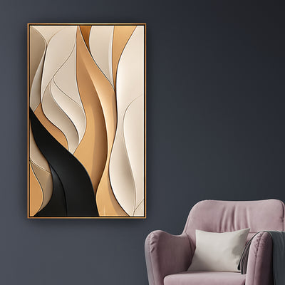 Abstract Layered 3D Wall Decor Art for High Ceiling Living Room
