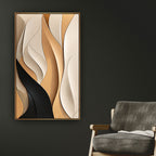 Abstract Layered 3D Wall Decor Art for High Ceiling Living Room
