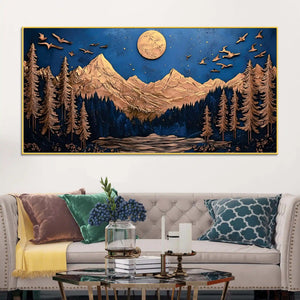Abstract Mountain Canvas Painting for Home Décor