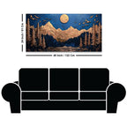 Abstract Mountain Canvas Painting for Home Décor