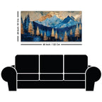 Abstract Mountain Forest Canvas Painting for Modern Home Decor