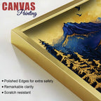 Abstract Mountain Lake Canvas Wall Art Painting for Wall Decor