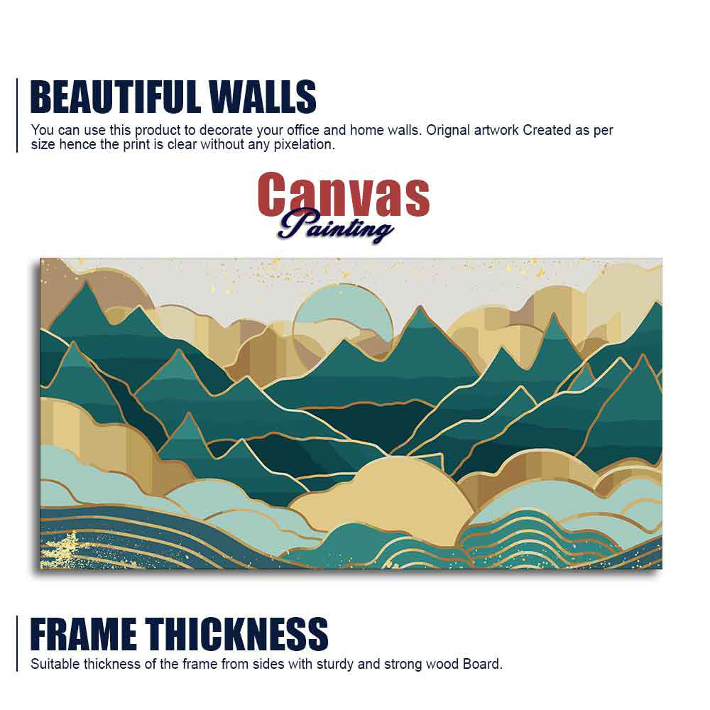 Abstract Mountains Luxurious Pattern Wall Painting