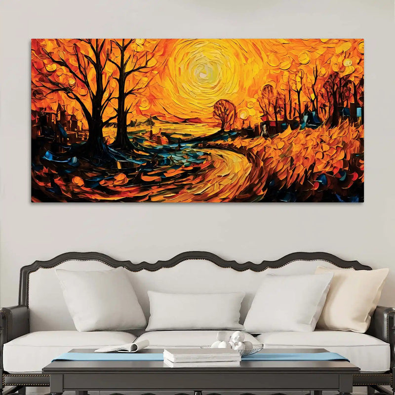 Abstract Nature Canvas Painting for Elegant Home Décor