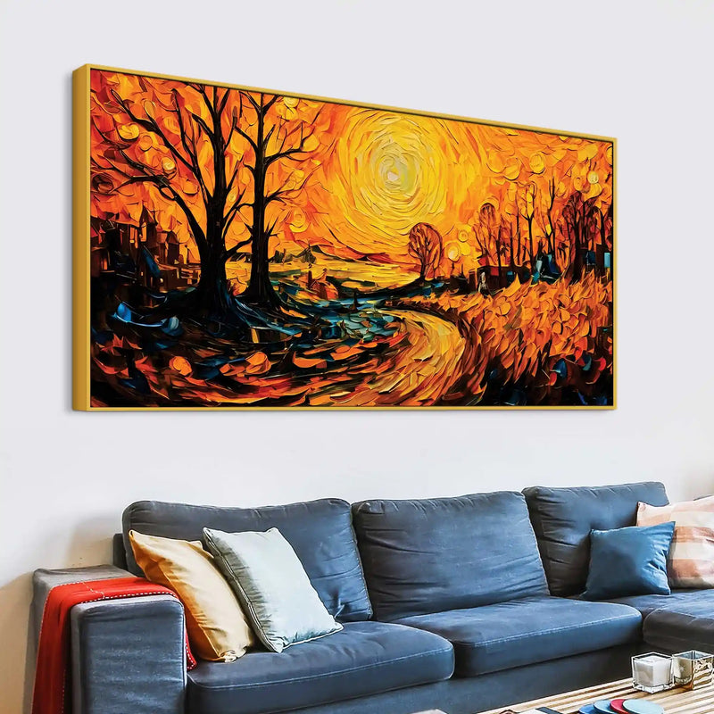 Abstract Nature Canvas Painting for Elegant Home Décor